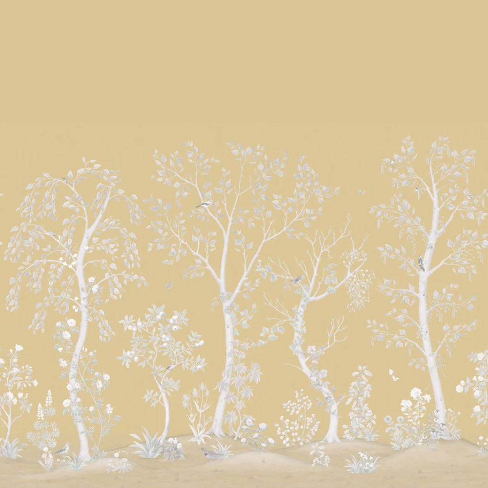 Cole & Son Seasonal Woods Wallpaper in Gold Pearl